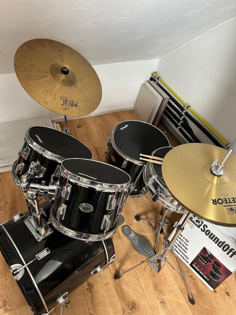 Thunder drumstel – inclusief dempers (SoundOff), Ophalen, Gebruikt, Overige merken