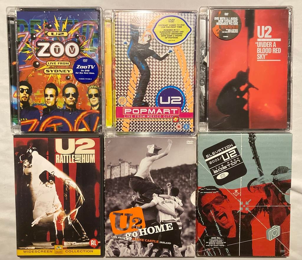 U2 Live - 6x DVD, Alle leeftijden, Ophalen of Verzenden, Zo goed als nieuw