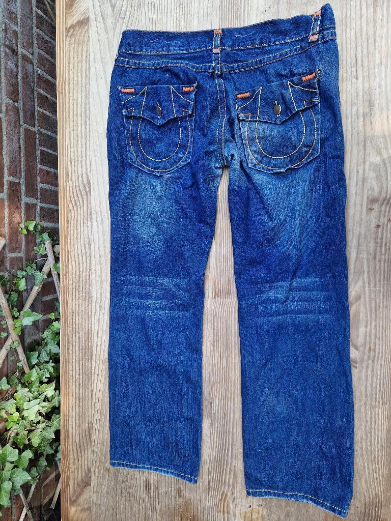 True Religion Jeans Maat 40 - Dragon bone spijkerbroek denim, Ophalen of Verzenden, Zo goed als nieuw, Blauw, W30 - W32 (confectie 38/40)
