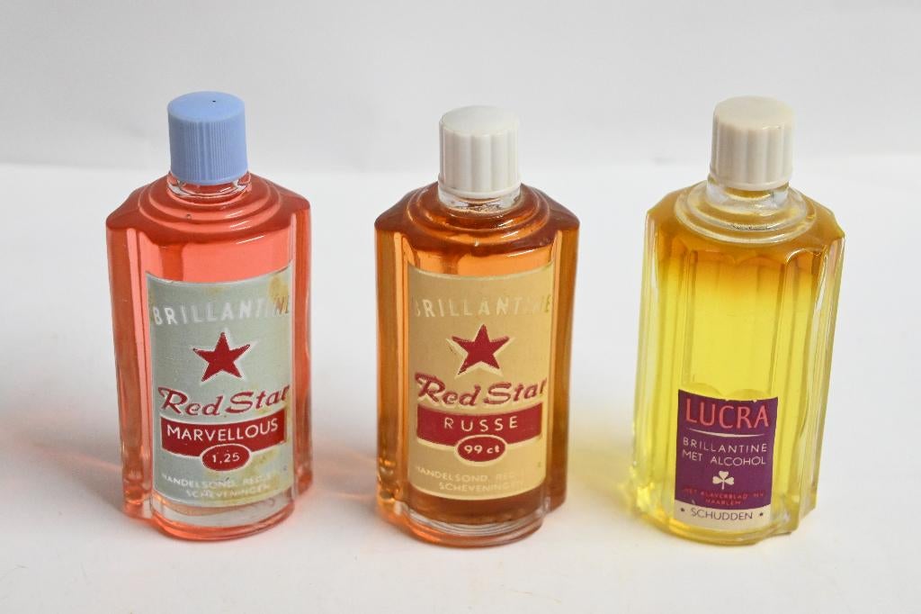 red star en klaverblad haarlem brillantine flesjes vol, Ophalen of Verzenden