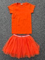 Koningsdag rokje+shirt mt 116/122, Ophalen of Verzenden, Zo goed als nieuw, Meisje, Jurk of Rok