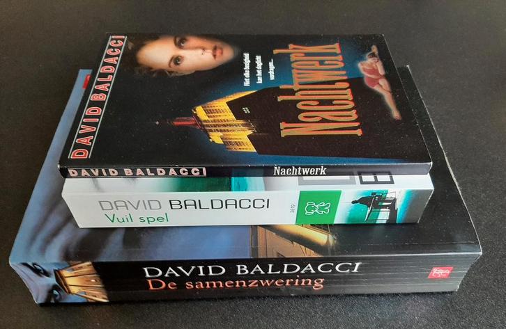 3 thrillers van David Baldacci - o.a. Vuil spel, Boeken, Thrillers, Gelezen, Amerika, Ophalen of Verzenden