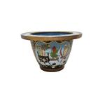 Vintage Chinees Cloisonne bloempot, jaren 70/80, Antiek en Kunst, Ophalen of Verzenden