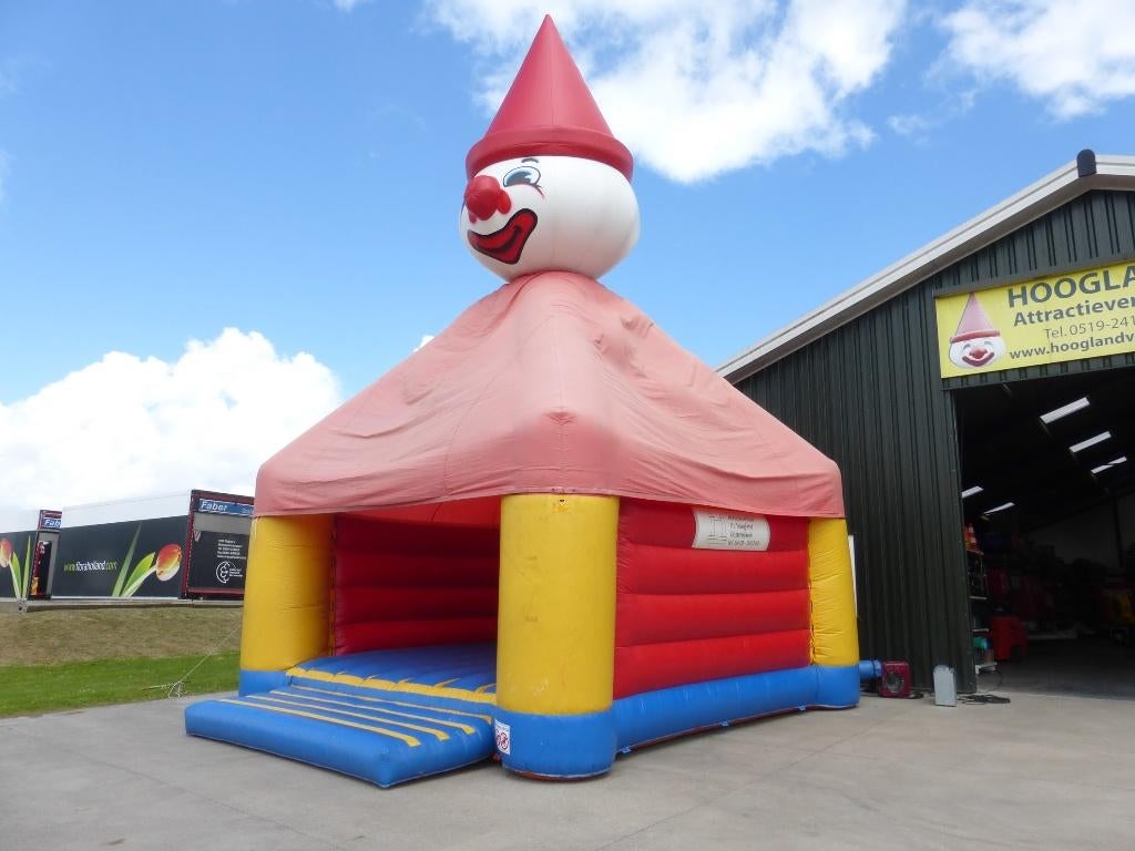 Springkussen Clown, gigantische blikvanger bijna 10 m hoog, Ophalen, Gebruikt, Overige