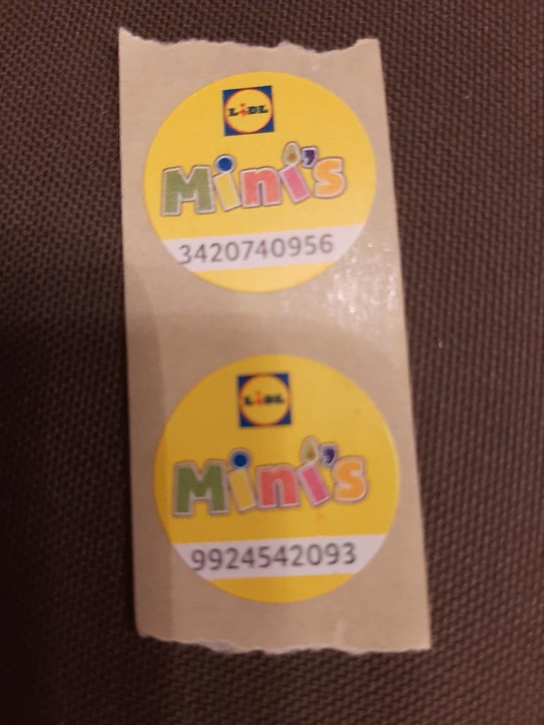 Lidl mini's zegels, Lidl, Verzenden