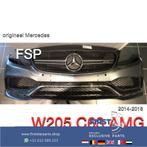 W205 C63 AMG Voorbumper Mercedes C Klasse 2014-2019 + gril +, Gebruikt, -, Voor, Ophalen of Verzenden
