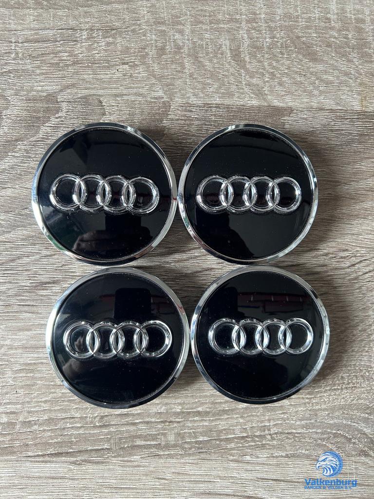 ORIGINELE Audi naafkap naafdop set hoogglans zwart, Gebruikt, -, -, Ophalen of Verzenden