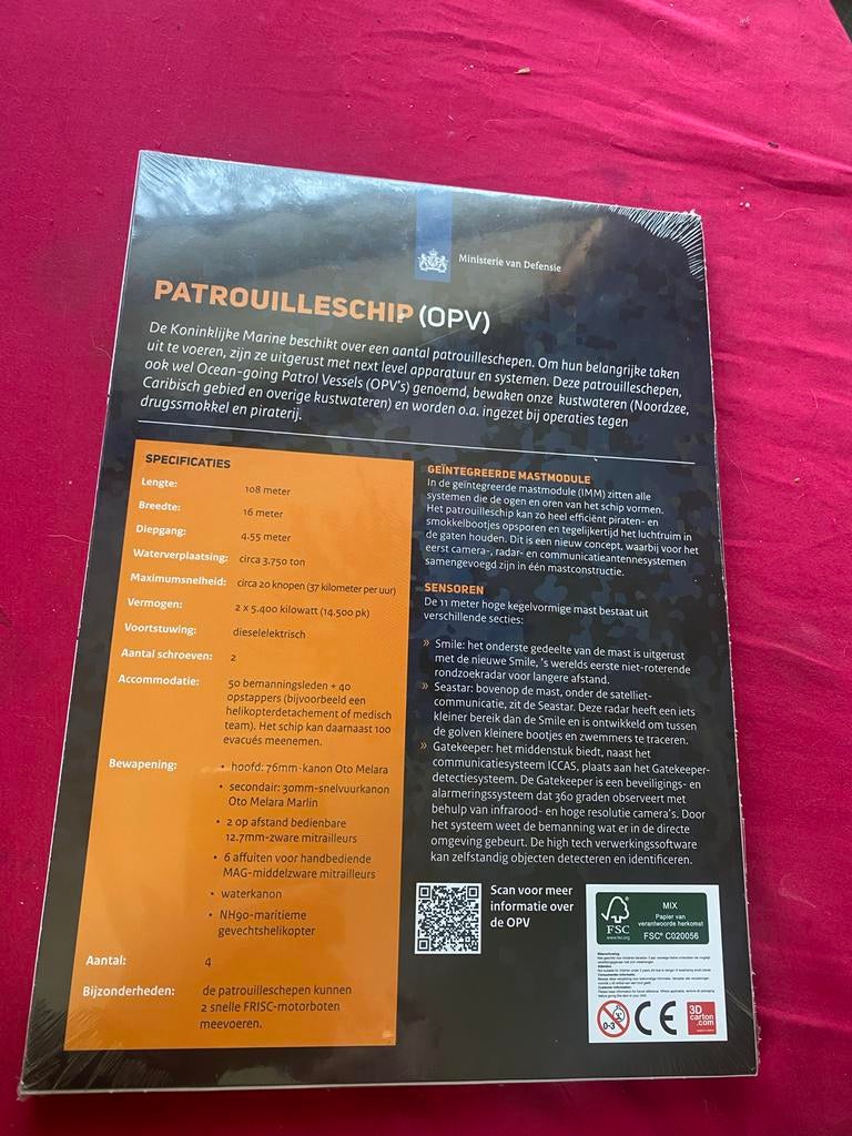 Patrouilleschip (OPV) Bouwplaat/3D-model, Overige merken, Nieuw, Ophalen of Verzenden, Groter dan 1:32