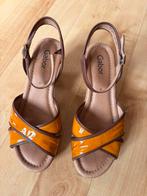 Oranje/oker sandalen Gabor maat 39, Kleding | Dames, Schoenen, Oranje, Zo goed als nieuw, Sandalen of Muiltjes, Ophalen of Verzenden