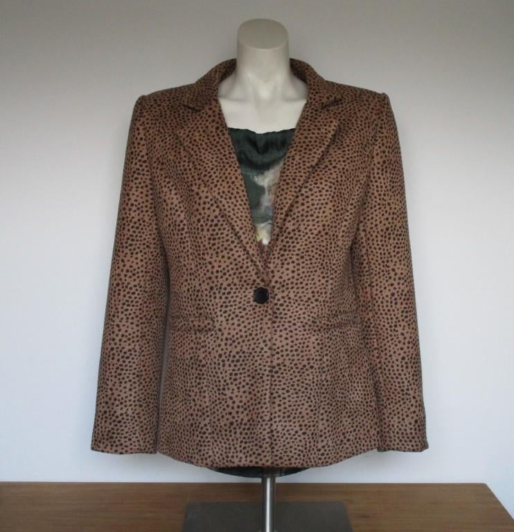 Nr.122: Jasje Colbert gelegenheidsjasje van Drole de Copine, Kleding | Dames, Bruin, Maat 42/44 (L), Ophalen of Verzenden, Zo goed als nieuw