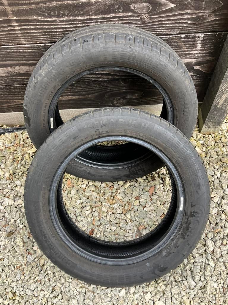 2 x Conti EcoContact 165-60-R15 zomerbanden, Aygo/C1/108, Ophalen of Verzenden