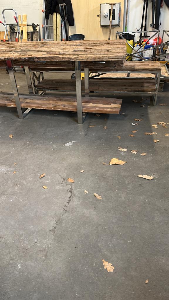 Richmond meubel set: eettafel, salontafel, dressoir, Gebruikt, 150 tot 200 cm, Ophalen of Verzenden, Met lade(s)