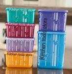 Tupperware Set 6 Cubix Mickey Mouse Bewaarbak voorraad doos, Ophalen of Verzenden, Nieuw, Overige typen