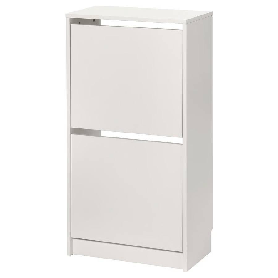 IKEA BISSA Shoe cabinet with 2 compartments, 49x28x93 cm, Huis en Inrichting, Kasten | Schoenenkasten, Ophalen