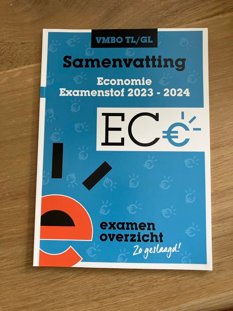 Samenvatting Economie Examenstof VMBO TL/GL 2023-2024, Ophalen of Verzenden, Zo goed als nieuw, Economie en Marketing