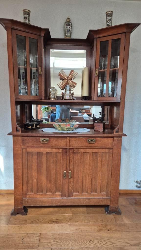 Antieke unieke  massief eiken kast., Antiek en Kunst, Antiek | Meubels | Kasten, Ophalen