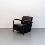 2x Leolux Scylla Fauteuil Laag Zwart Leer – Zwart, Niet ingevuld, Niet ingevuld, Niet ingevuld