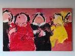 dikke dames schilderij Gerdine Duijsens doek afm. 100x160cm, Antiek en Kunst, Ophalen