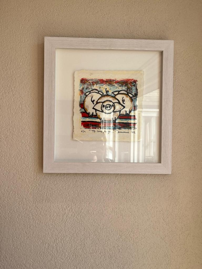 Ingelijst kunstwerk "To come to go" - Hans Innemée (1951), Antiek en Kunst, Ophalen of Verzenden