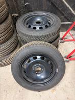 Bridgestone winterbanden met stalen velgen ford fiesta, Ophalen, Gebruikt, 15 inch, Banden en Velgen