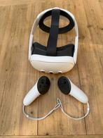 Meta Quest 3 VR-bril + controllers, laadstation, elitestrap, Ophalen of Verzenden, Zo goed als nieuw, VR-bril, Overige platformen