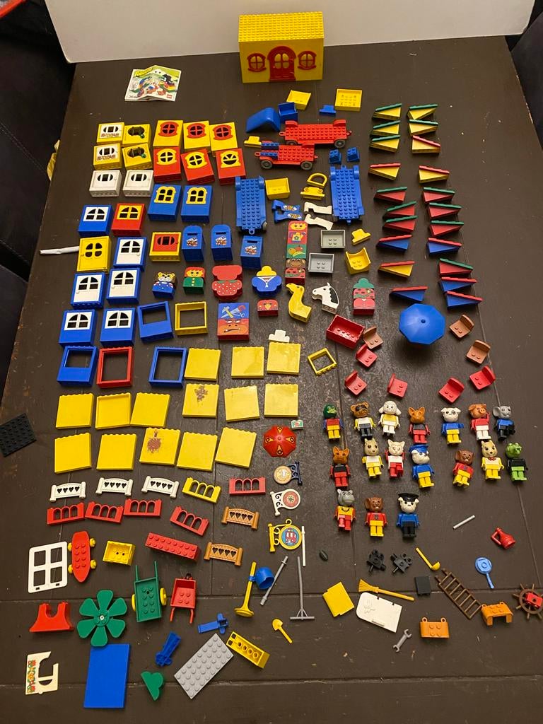 Grote partij Lego Fabuland met figuren en onderdelen, Inclusief minifiguren, Gebruikt, Overige thema's, Lego