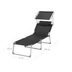 Ligstoel met zonnekap verstelbaar inklapbaar, SONGMICS HOME B.V., Compliance@songmicshome.com, Nieuw, Ophalen of Verzenden