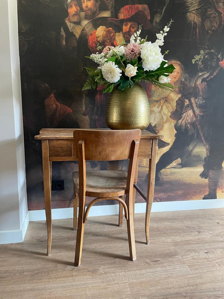 Grenen tafeltje met stoel, Ophalen of Verzenden, Zo goed als nieuw