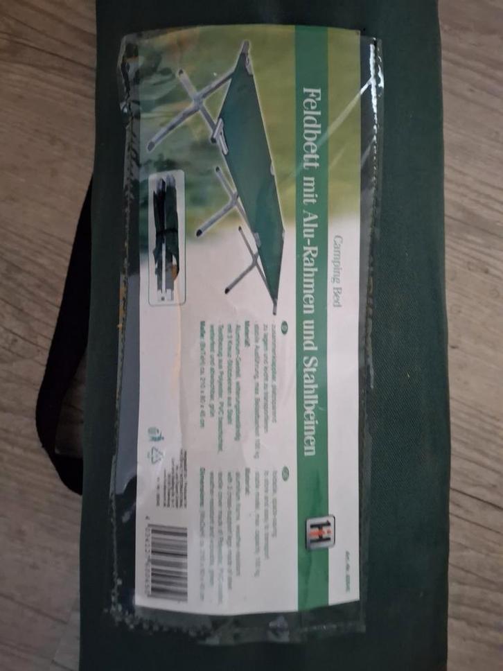 Veldbed met aluminium frame en stalen poten, Caravans en Kamperen, Kampeermeubelen, Nieuw, Ophalen of Verzenden