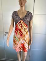 J327 Marc Cain maat M=38/40 Zijden lang tuniek jurk rood, Maat 38/40 (M), Ophalen of Verzenden, Zo goed als nieuw, Marccain