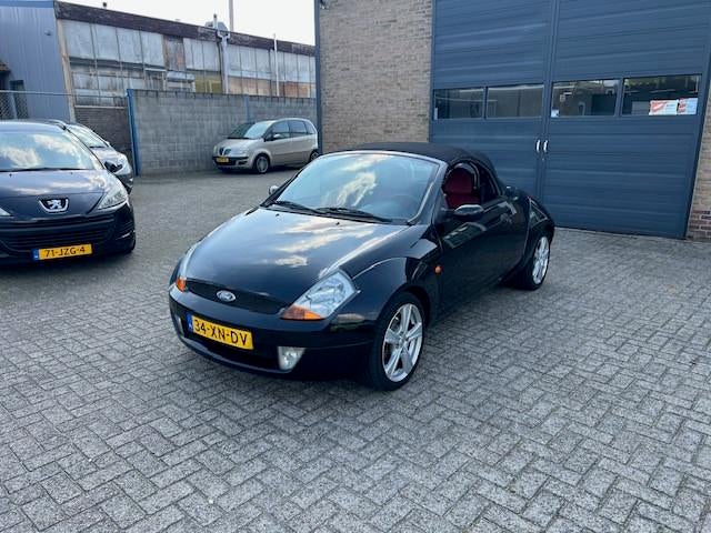 Ford Streetka 1.6 First Edition-Rood Leder, Auto's, Ford, Stoelverwarming, 1599 cc, Zwart, Leder