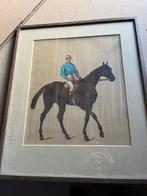 2 afbeeldingen paard en ruiter vintage, Antiek en Kunst, Ophalen of Verzenden