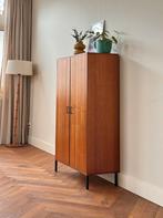 Vintage simpla lux legkast teak hout metaal jaren 50/60/70, Huis en Inrichting, Kasten | Wandmeubels, Ophalen, Met plank(en), Gebruikt
