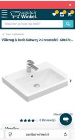 Villeroy & Boch Subway 2.0 wastafel - 60x47cm - 1 kraangat, Ophalen, Zo goed als nieuw, Glas, Wastafel