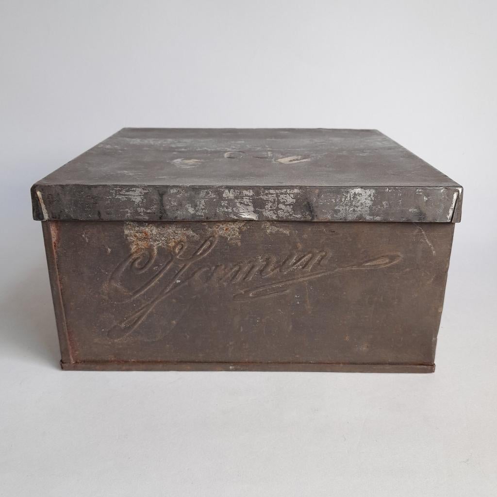 Vintage C. Jamin winkelblik / blik uit 1950 - metaal 50's, Verzamelen, Blikken, Ophalen of Verzenden, Gebruikt, Overige