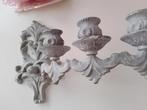 Mooie Brocante muur kandelaar, Ophalen of Verzenden, Gebruikt, Metaal, Minder dan 25 cm