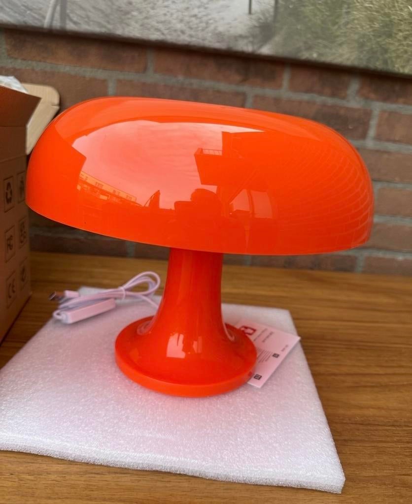 Retro Mushroom Lamp Oranje - Dimbare Design Tafellamp NIEUW, Geen, Nieuw, Ophalen of Verzenden, Mushroom