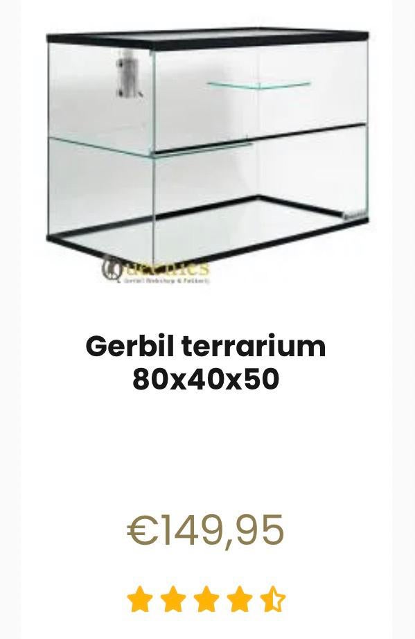 Hamster terrarium, Muis, Zo goed als nieuw, Hok, 75 tot 110 cm