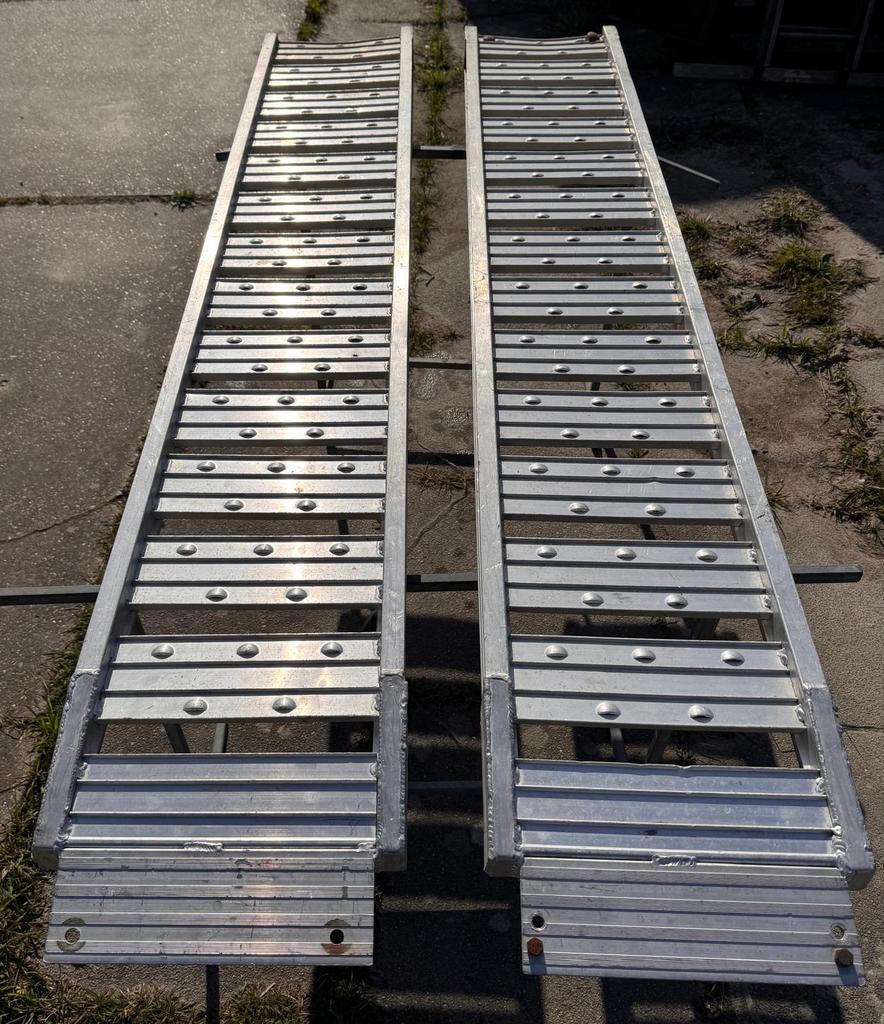 Aluminium rijplaten, Ophalen, Gebruikt