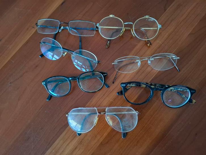 Partij brillen met diverse sterktes, Sieraden, Tassen en Uiterlijk, Zonnebrillen en Brillen | Heren, Gebruikt, Bril, Overige merken