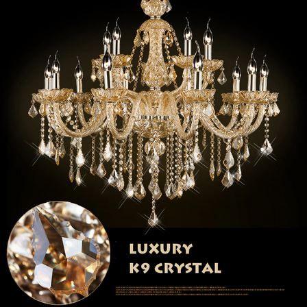 Exclusieve tijdloze kroonluchter 12 armen incl. Kaars-lampen, Huis en Inrichting, Lampen | Kroonluchters, Ophalen of Verzenden