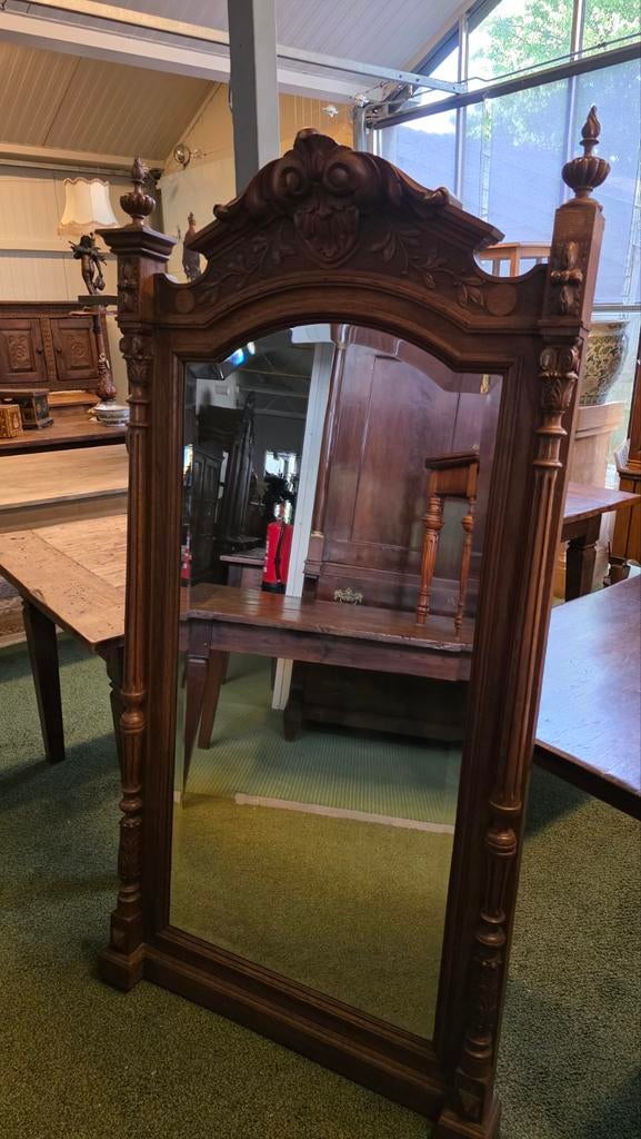 Grote Franse Henry II spiegel  rijk bewerkt, Antiek en Kunst, Antiek | Spiegels, Ophalen, Rechthoekig