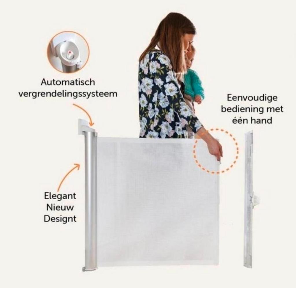 Drie Kiddyguard Accent oprol traphekjes wit, Kinderen en Baby's, Traphekjes, Ophalen