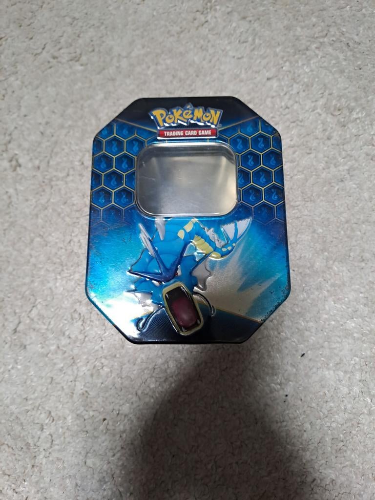 Hele mooie pokemon tin Gyarados hidden fates, Ophalen of Verzenden, Zo goed als nieuw, Overige typen