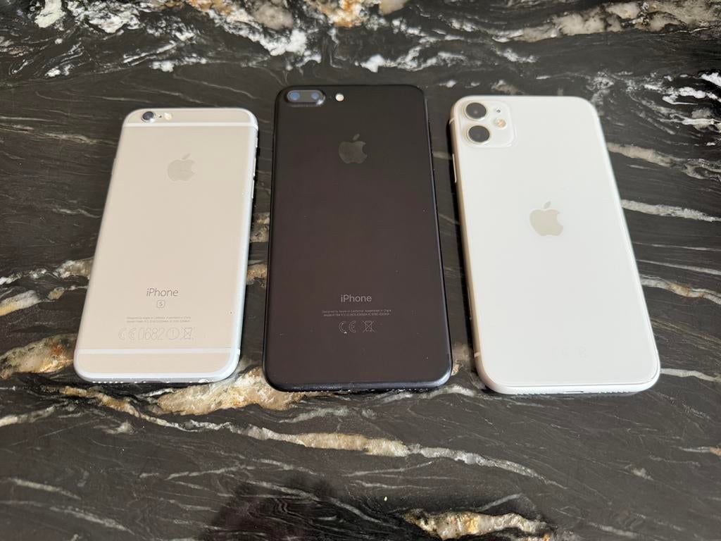 3 iPhones, Telecommunicatie, Mobiele telefoons | Apple iPhone, Ophalen, Zo goed als nieuw, 64 GB, Zonder simlock