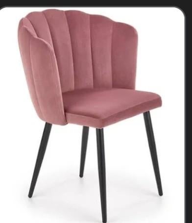 Roze velvet schelp stoelen - Gebruikt, Ophalen of Verzenden, Overige kleuren
