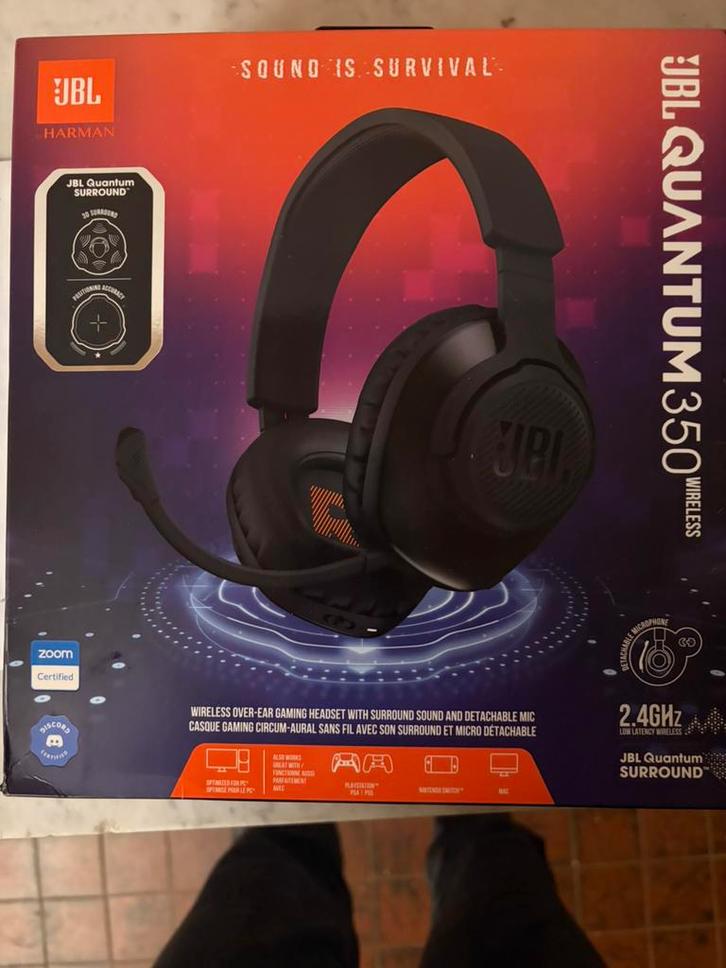 JBL quantum 350 headset with mic, Computers en Software, Headsets, Nieuw, Ophalen