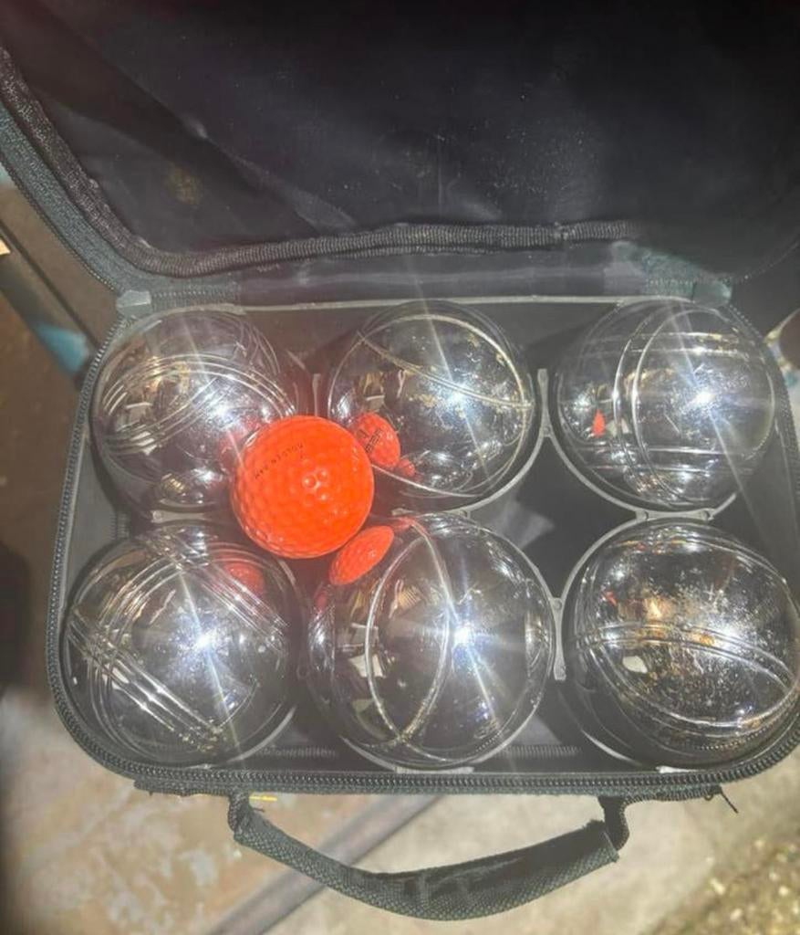 Jeu de boule balen in tasje, Sport en Fitness, Ophalen of Verzenden, Gebruikt, Bal