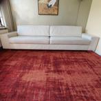 Tijdloze grote Design bank Brühl, wit leer met hocker, Huis en Inrichting, Banken | Complete zithoeken, Ophalen, Gebruikt, Leer