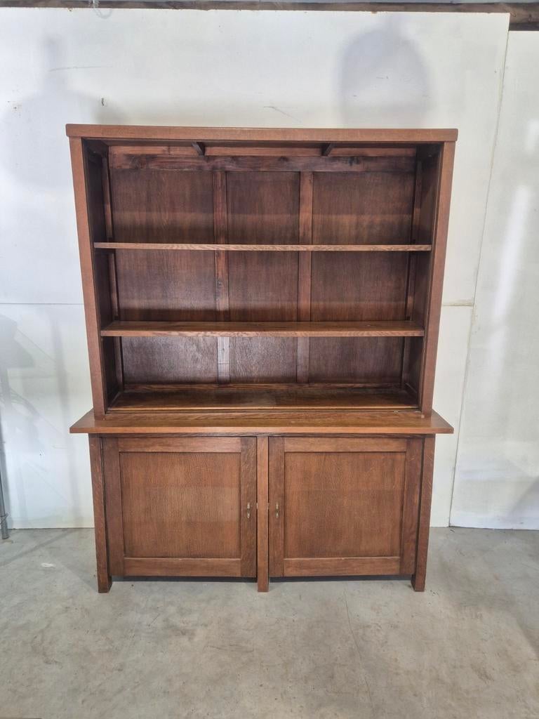 Art deco boekenkast eiken, Ophalen, Gebruikt, 100 tot 150 cm, Onbekend